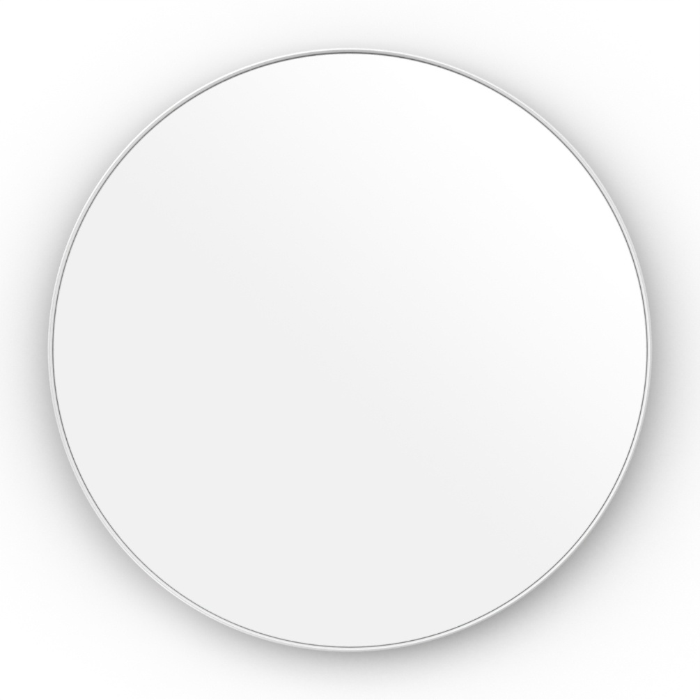 Front facing cut out image of the Origins Living City Round 800mm White Mirror CTY-00D080-WH